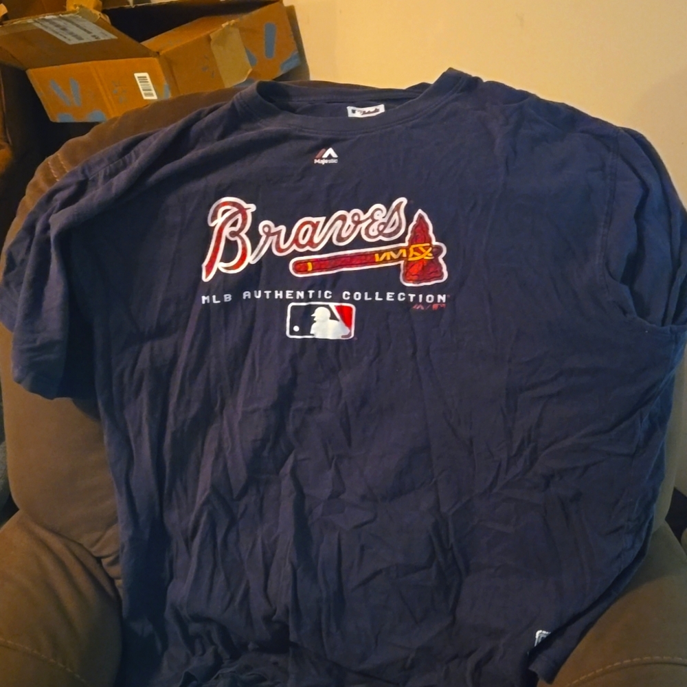 4XL Majestic Atlanta Braves authentic t-shirt